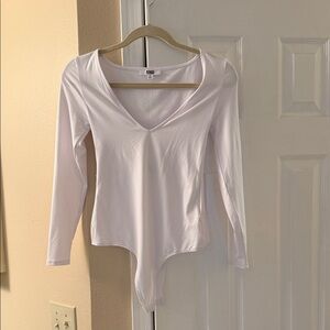 SHEIN Classic White Long Sleeve Bodysuit